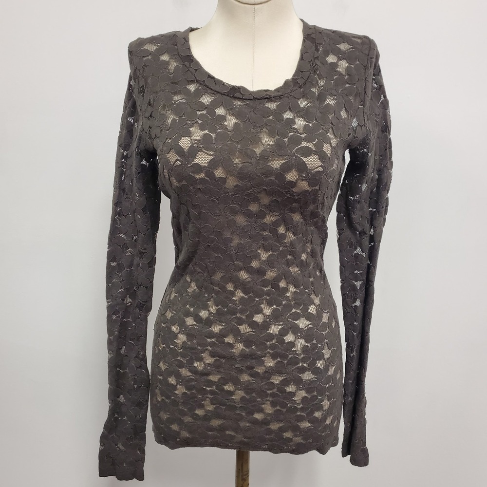 Edme Esyllte Anthropologie Womens Whimsigoth Fairy Grunge Lace Top Size XS Green